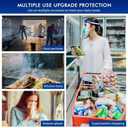 Universal Safety Face Shield 4 Pack, All-Round Protection Cap with Clear Wide Visor Spitting Anti-Fog Lens, Lightweight Transparent Shield with Adjustable Elastic Band for Men Women