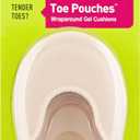 PROFOOT Toe Pouch Cushions Women's 6-10 (1 Pair) Protects Toes Cushions & Supports Tender Toes Trim to Fit All Shoe Types