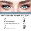 2 x Lash Clusters 3D Fake Eyelashes Clusters DIY Individual Eyelash Clusters Thin Invisible Lash BandFlora