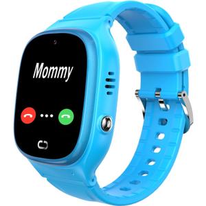 tykjszgs Waterproof Kids Smart Watch LBS Tracker  Boys Girls for 312 Year Old with SOS Camera Alarm Call Camera Pedometer 12 Time Format 1.44'' Touch Screen SOS Electronic Toy Birthday Gifts (Blue)