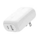 Belkin Dual Port Charger Block 42W, USB-C + USB-A Charger - Super Fast Charging - Samsung Galaxy S25, Apple iPhone 16, 15, 14, 13, Pro, Plus, iPad, MacBook, Pixel, Nintendo Switch 2 & More - White