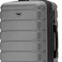 Flight Knight 22x14x9" Expandable Carry On Suitcase Hardside TSA Lock USB C Port Lightweight Luggage Silent Double Spinner Wheels Maximum Overhead Carry-On Bag For American & United Approved Airlines