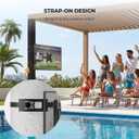 ZeboZap ZZTVA2022 Gazebo TV Mount Fits 19-50 TVs | Full-Motion Square Post Pole Mount | Outdoor TV Mount | Holds 66 lbs | Weatherproof Black | Alternative to Outdoor TV Stand