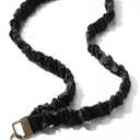 Geyoga Scrunchie Lanyards for ID Badges, Retractable Teacher Lanyards for Nurse Women Cute Neck Lanyard for Keys Card Holder (Black)