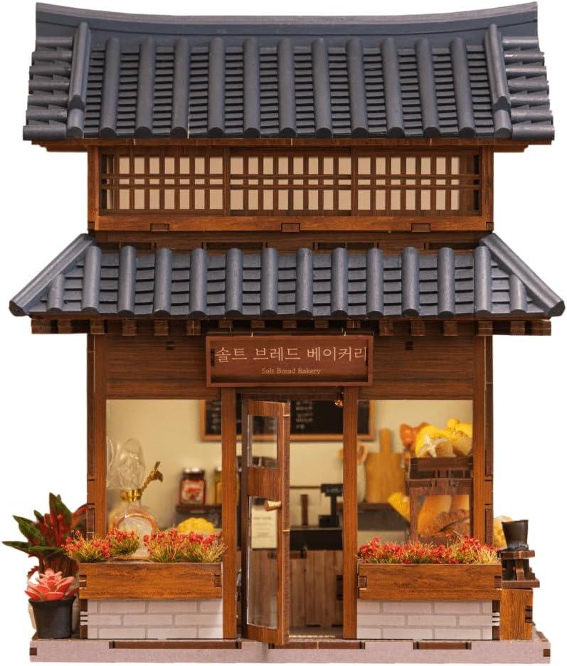 Anavrin Book Nook IkseonDong Hanok Bakery Miniature House 3D Booknook for Adults, Teens and Book Lovers, Library Decor, Creative Gift for Family, Friends, and the Elderly