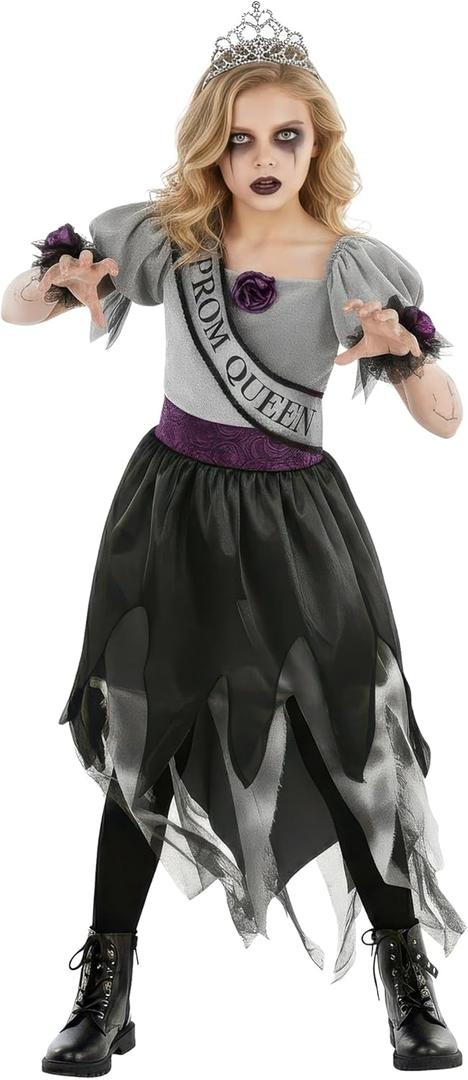 Morph Costumes Spooky Prom Queen Costume for Girls - Scary Halloween Costumes for Girls - Creepy Girl Outfit (Large)