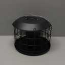 Kingsyard Squirrel Proof Suet Feeder, Cage Bird Feeders for Outdoors Hanging, All Metal, Double Suet Cake Capacity, Tray & Weatherproof, Black