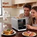2 Slice Toaster, Smart Digital Touchscreen with Memory Function, 1.5" Extra-Wide Slots, 5 Bread Types & 6 Browning Settings, 900W for Fast Toasting, Defrost & Reheat Modes