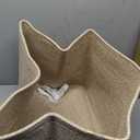 MINTWOOD Design 112L Extra Large Blanket Basket Holder Living Room, 25"x17"x16" Rectangle Rope Woven Storage Basket with Handles for Laundry, Towels, Shoes, Dog Toy Organizer Bin Box, Oatmeal Brown