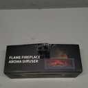 Fireplace Flame Air Diffuser Humidifier,7 Colors Aromatherapy Essential Oil Diffuser,Ultrasonic Aroma Humidifier with Timer for Home,Bedroom,Office,Yoga (Black, L)