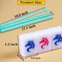 American Mahjong Set 166 Mahjong Tile Set 1.2-inch American Mahjong Tile Set Equipped with Mahjong Racks with Pushers Mahjong Table Mat Mahjong Set Storage Bag, 1.2 X 0.9 X 0.5 inches
