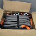 HOKINETY Kinetic Recovery Tow Rope: 1-1/8" x 30ft 48000LBS Snatch Strap with Soft Shackles Heavy Duty Offroad Towing Straps Kit for Trucks SUV UTV ATV Tractor Car Jeep - Gray