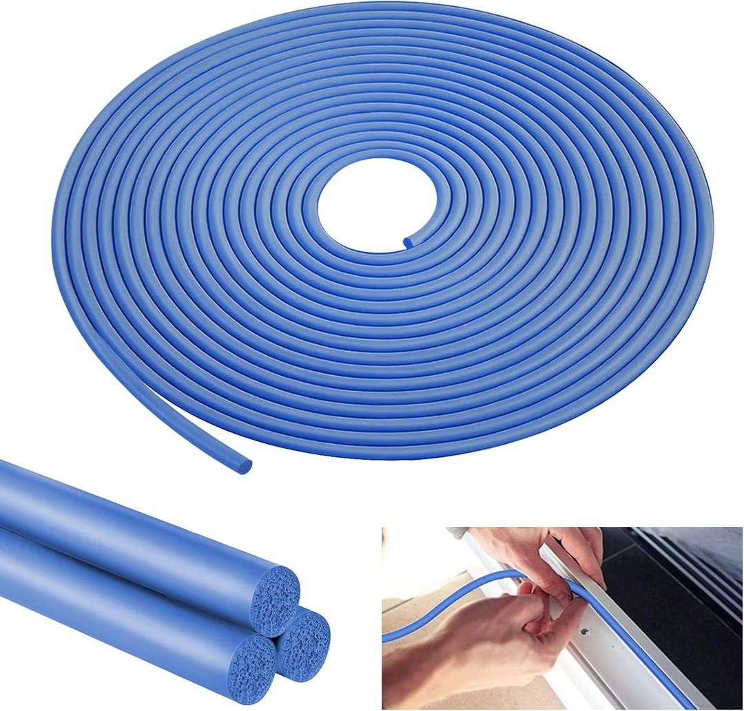 Backer Rod Caulk Saver Blue EPDM Backer Rod for Gaps and Joints Backing Rod Concrete Filler Rubber Backer Rod Joint Filler for Driveway and Wall Cracks (1/4 Inch x 100 ft)
