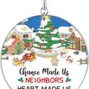 Neighbor Gifts for Friends Christmas Ornaments 2025 Christmas Tree Decoration Neighborhood BFF Bestie Gifts for Neighbors Christmas Decorations Birthday Gift Stocking Stuffer (Small, Blue1)