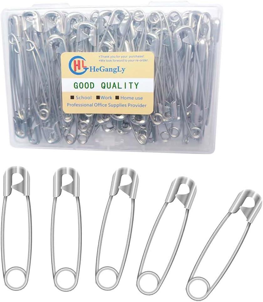 80Pcs Extra Large Safety Pins 2.2 inch (55mm) -Heavy Duty Large Safety Pins, Stainless Steel Safety Pin for Sewing,Baby Clothing, Diapers,Laundry,Decorations
