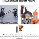 VALICLUD Halloween Witch Broom Props Kids Witch Broomstick Halloween Broomstick Costume Accessories Cosplay Accessories