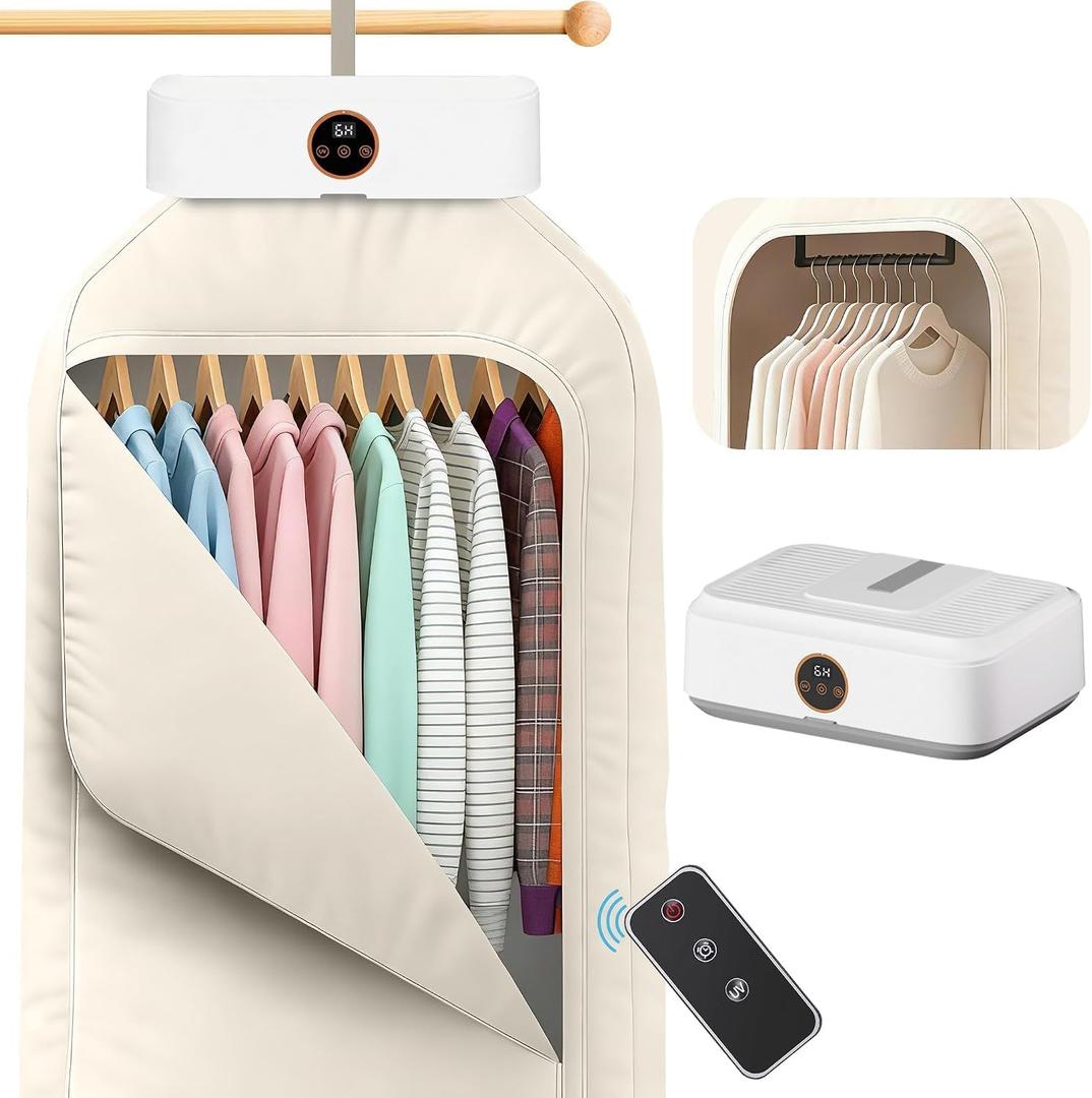 Portable Clothes Dryer Compact Mini Laundry Dryer for with Adjustable Timer Quiet Operation for Apartments RVs and Dorms