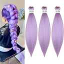 Kids Braiding Hair Pre stretched Purple Braiding Hair 16 inch Braid Hair for Kids