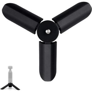 Mini Tripod for DJI OSMO Pocket 3 & 2, Portable Tripod Stand Tabletop Mount Lightweight Selfie Stick Comfortable Grip Practical Digital Device Accessories Camera Parts(Black)