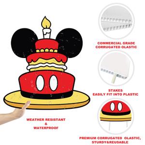 Mouse Birthday Party Supplies, 7PCS Yard Signs with Stakes, Outdoor Lawn Party Decor, Mouse Party Decorations, Yard Signs for Mouse Theme Birthday Party