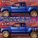 KSP 2" Rear Lift Kits for Silverado Sierra 1500 2007-2024, 2pcs Lift Block with 4pcs Extended Square U Bolts Rear Lift Sets Compatible With Chevy GMC, 2inch Rear Chassis Leveling Lift Kit