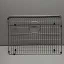 EBG1914 Stainless Steel Sink Grid Protectors Fit for Elkay Kitchen Sink, 19 x 14 Inch Bottom Protector Grid with Rear Drain for Single Bowl Kitchen Sink Bottom