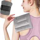 SuzziPad 10.8x5.5in Microwave Heat Pad, Microwavable Heated Pads with 25in Straps, Hands-Free Heat Compress for Neck Shoulder, Multipurpose Moist Heat Pack for Arm, Abdomen and Calf, Gray