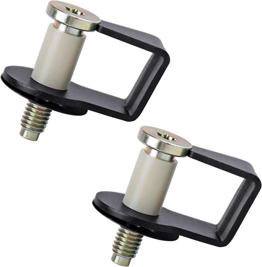 Pack of 2 Door Striker Bolts Set Includes Bushing Compatible with 1980-1997 Ford / 1987-89 Lincoln / 1981-90 Mercury Door Latch Lock Striker Bolts Replace E9AZ5422008A / 38448 (Gray)