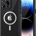 Lanhiem Magnetic for iPhone 14 Pro Max Case, Waterproof Dustproof Case with Built-in Screen Protector Compatible with Magsafe, Full Body Protective Cover for iPhone 14 Pro Max 6.7 inch -Black