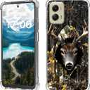 For Motorola Moto G Stylus 5G 2024 Case Clear Anti-Shockproof TPU Bumper Corners, Non-Yellowing Protection Phone Case for Moto G Stylus 5G 2024, Camo Deer Phone Cover Design for Woman Man