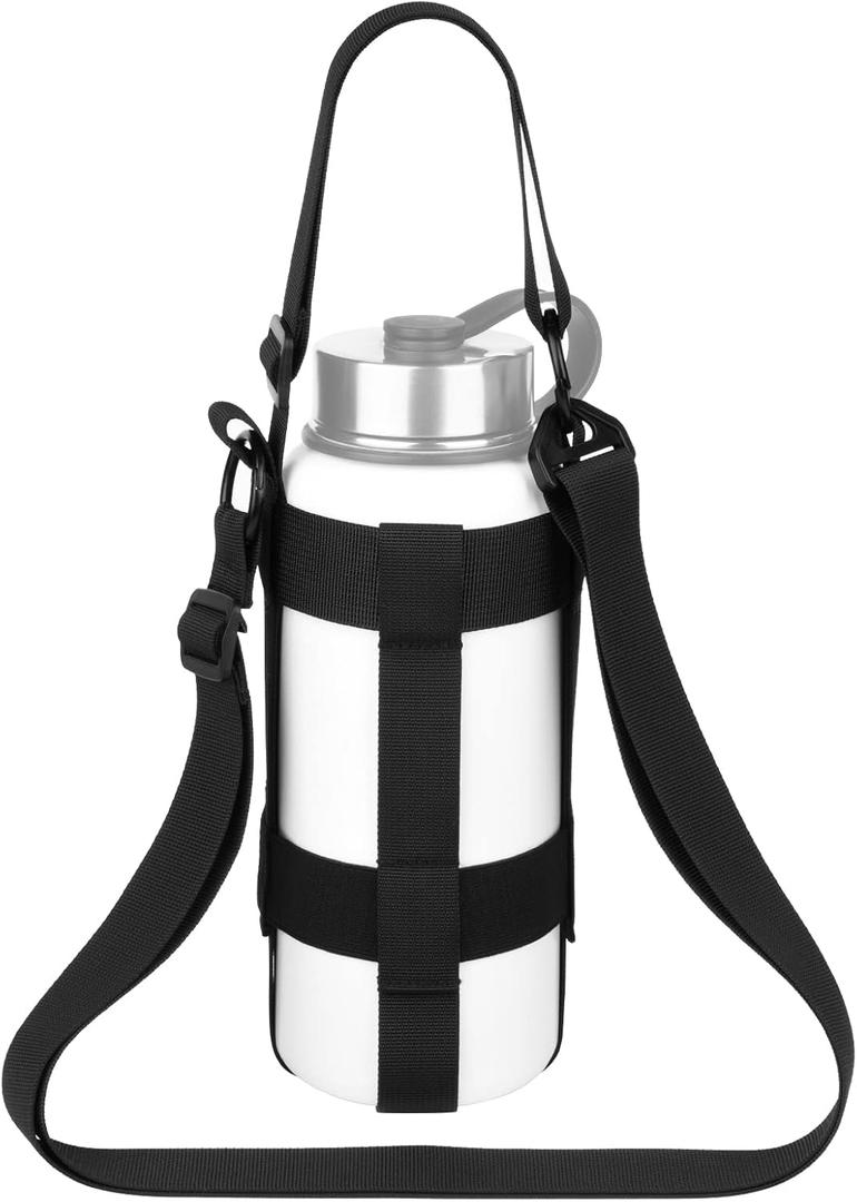 Cosmos Water Bottle Holder Strap - Crossbody Sling Strap with Handle & Shoulder Straps, Fits 20 oz to 64 oz Wide Mouth Bottle for Walking, Hiking, Camping, Travel