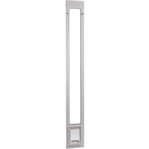 Ideal Pet Products Aluminum Pet Patio Door, Adjustable Height 77-5/8" to 80-3/8", 5" x 7" Flap Size, White