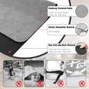 Office Chair Mat for Hardwood Floor, 55"x36" Large Corduroy Gaming Computer Floor Protector for Office Chair, Heavy Duty Anti-Slip Bottom Mat for Under Desk Chairs for Office & Home Use(Light Grey)