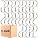50 Pcs Tambourine Bulk Drum for Adults Operation Christmas Bulk Items Hand Held Percussion Gift Wood Metal Jingles Musical Educational Drum Instrument for Church Wedding Charity Party(6 Inch)