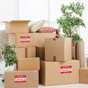 3 x 2 inch Handle with Care Fragile Thank You Warning Packing Shipping Label Stickers Permanent Adhesive (12 Rolls, 6000 Labels)