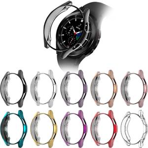 RICHONE [10-Pack] Case for Samsung Galaxy Watch 4 Classic 46mm Protector Case [NO Screen Protector], Soft TPU Thin Protective Bumper Frame Raised Edges Protective Cover 46mm SM-R890 (10 Pcs)