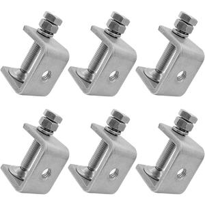 0-25Mm Mini Stainless Steel C Clamps for Mounting, 6Pcs Heavy Duty Woodworking U Clamp Set Tiger Clamp Tools with Stable Wide Jaw Opening & Protective Pads for Welding/Carpenter(6Pcs)