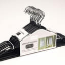 Simpli Furnished Non-Slip Hangers Black 25 Pack
