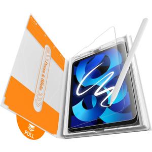EZ-GLAZ-2 Pack Paper-feel Glass Screen Protector for iPad Air 5th 4th Gen 10.9 Inch & iPad Pro 11 Inch (4th 3rd 2nd 1st Gen) Apple Pencil Compatible, 9H+ Tempered Glass, Matte Film, Anti-Scratch, Bubble Free, with Installation Box
