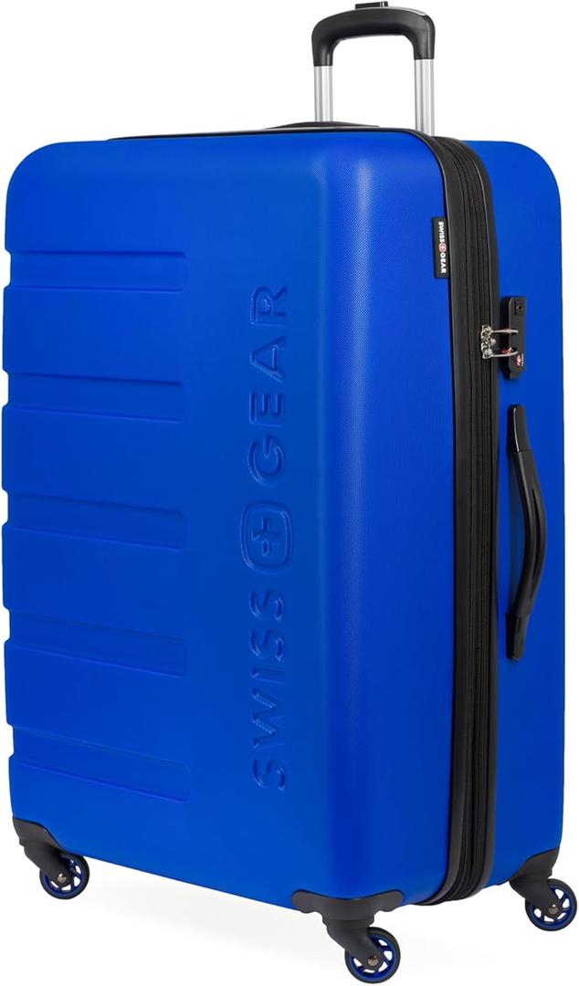 SwissGear 7366 Signature Hardside Expandable Luggage with Spinner Wheels, TSA Lock, Cup-Holder, Cobalt, 1 Piece 27 inches 