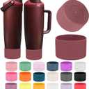 2 x Mity rain 2PCS Protective Silicone Boots for Owala 30oz & 40oz FreeSip Sway Bottles & Tumblers - Accessories for owala, Enhances Stability & Prevents Scratches(Black Cherry)