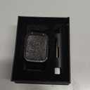 MioHHR Stainless Steel Band and Case Compatible with Apple Watch Band 45mm, Men Metal Protective Bumper Cover for iWatch Series 9/8/7, Black