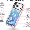 Bouvardia for iPhone 17 Pro Case, Compatible with Magsafe, Cute Girly Design for Women, Shockproof & Aesthetic, Ocean World