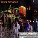 83 Animatronics Pumpkin Man with Light-up Eyes, Creepy Sounds, Motion - Sound & Touch Activated, Life Size Halloween Decorations for Haunted House Props, Indoor/Outdoor Lawn Yard Halloween Decor