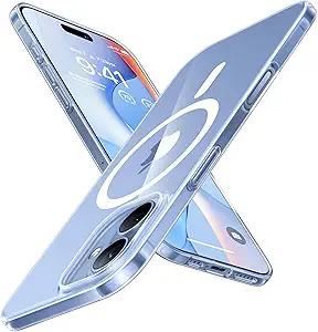 TORRAS Magnetic Slim Fit for iPhone 17 Case, UltraThin Compatible with MagSafe, Stronger Magnetic + Thinner, Lightweight Matte AntiScratch Hard PC Cover Phone Case for iPhone 17, Clear