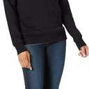 Amazon Essentials Women's Regular-Fit Brushed Back Fleece Pullover Hoodie (Available in Plus Size) (Black, L)