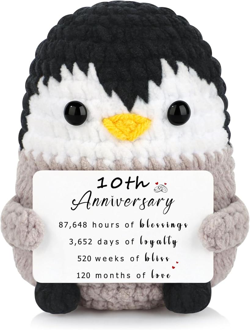 2 x JoycuFF 10th Anniversary Wedding Gifts for Him Her Wife,10 Years Anniversary Wedding Gifts Ideas Decorations for Couples