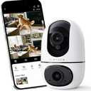 VIRTAVO XD1 Indoor Security WiFi Camera, No Subscription Required, Dual-Lens 360° PTZ Baby Monitor & Pet Cam, Motion Tracking, 2-Way Audio, Night Vision,Optional Cloud/SD Storage, Phone App, Wired