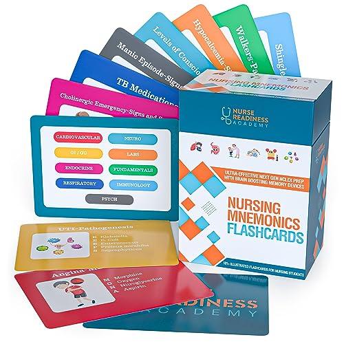 Nurse Readiness Academy Nursing Mnemonics Flashcards: 101+ Illustrated Flashcards for Nursing Students with Proven Memory Devices to Crush Nursing School and Ace The Next Gen NCLEX