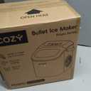 ecozy Portable Ice Makers Countertop, 8 Cubes in 6 Mins, 26lbs/Day, Bullet Ice Maker Machine with 2 Ice Sizes, Self-Cleaning Ice Maker with Carry Handle for Home/Kitchen/Party/Travel - 2026 Version